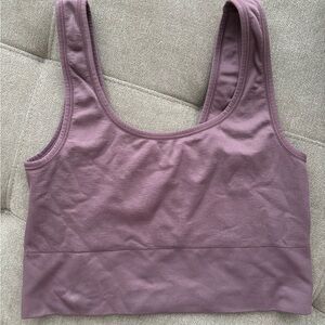 Athleta Purple Cropped Workout Top